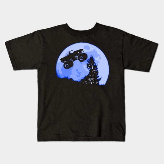 Monster Moon Kids T-Shirt by nickbeta
